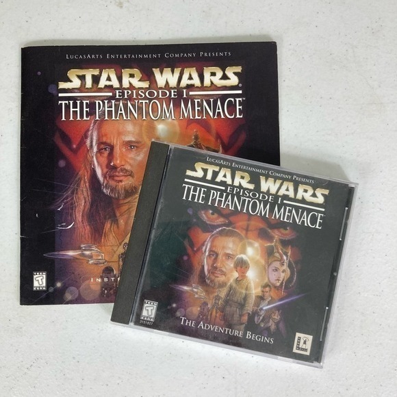 Star Wars Episode I PC Game Disc Manual Case 1999 LucasArts Rare Computer - Picture 4 of 14